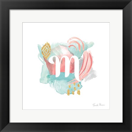 Framed Abstract Monogram M Print