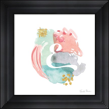 Framed Abstract Monogram E Print