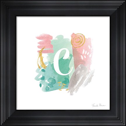 Framed Abstract Monogram C Print