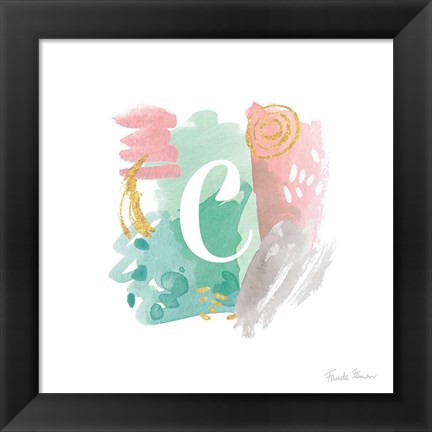 Framed Abstract Monogram C Print