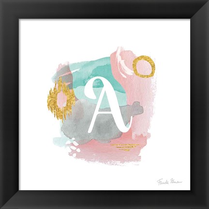 Framed Abstract Monogram A Print