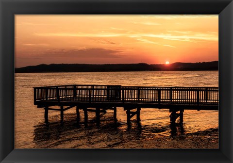 Framed Lake Sunset Print