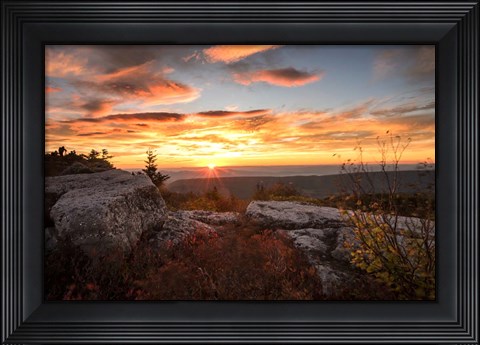 Framed Sunrise in Fall I Print