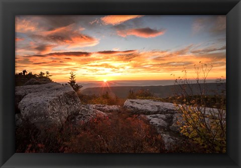 Framed Sunrise in Fall I Print