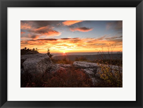 Framed Sunrise in Fall I Print