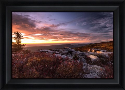 Framed Sunrise in Fall III Print