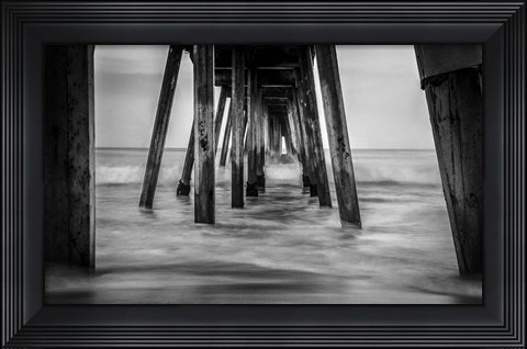 Framed Surf in Black &amp; White Print