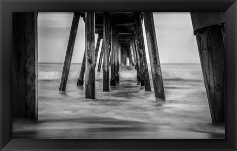 Framed Surf in Black &amp; White Print