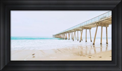 Framed Beach Pier View Print