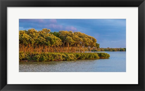 Framed Sundown by the Lake Print