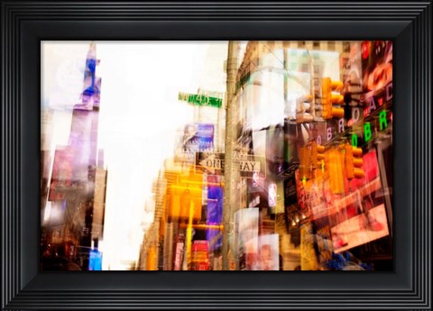 Framed City Lights Print