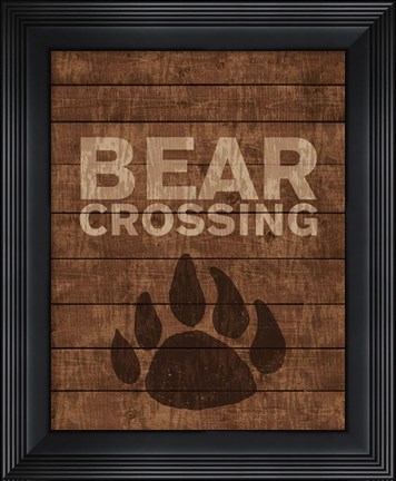 Framed Bear Crossing Print