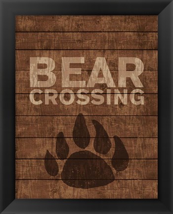 Framed Bear Crossing Print
