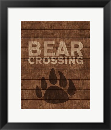 Framed Bear Crossing Print