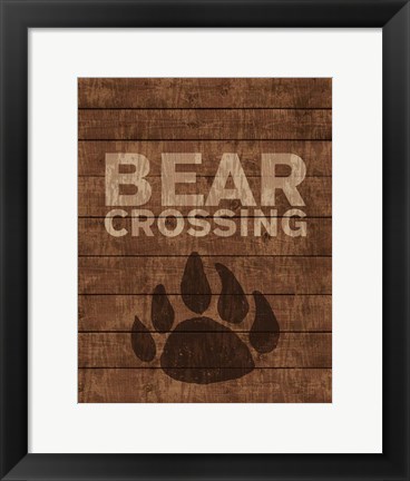 Framed Bear Crossing Print