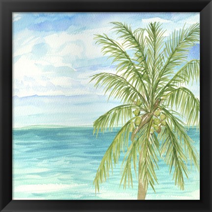 Framed Refreshing Coastal Breeze II Print