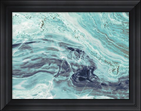Framed Aqua Mineral Print