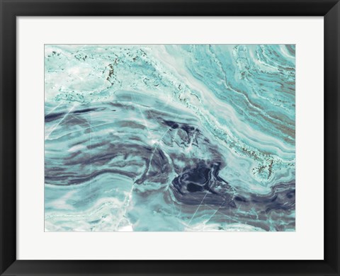 Framed Aqua Mineral Print