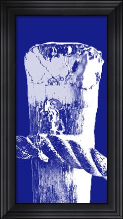 Framed Indigo Pier Panel II Print