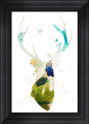 Framed Youthful Deer I Print