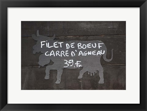 Framed Filet De Boeuf Print