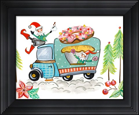 Framed Donut Elves Print