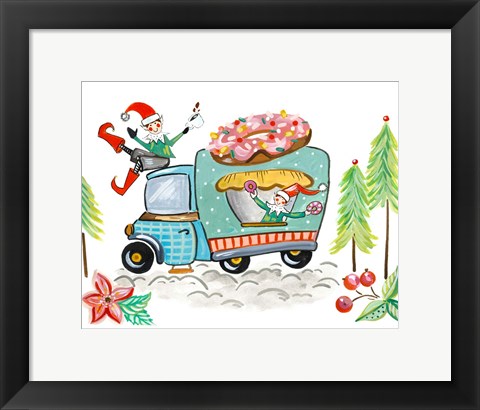 Framed Donut Elves Print