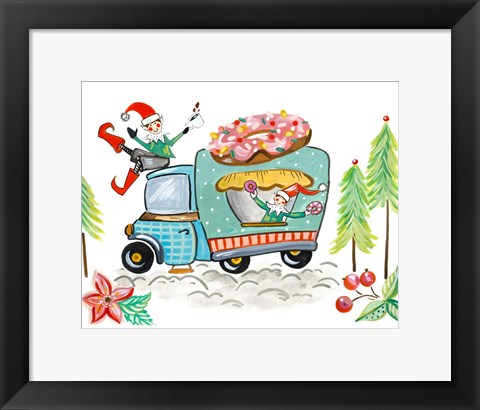 Framed Donut Elves Print