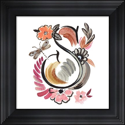 Framed Monogram S (III) Print
