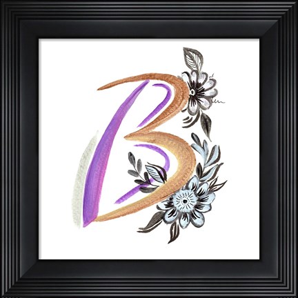 Framed Monogram B Print
