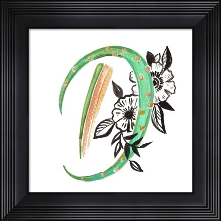 Framed Monogram D Print