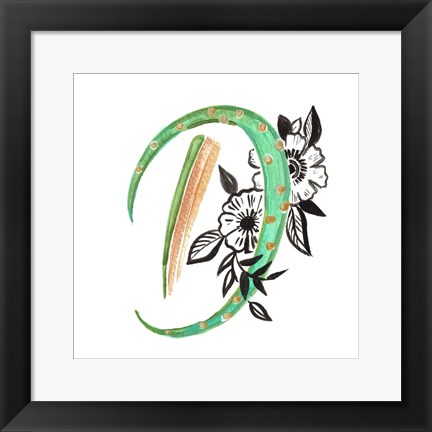 Framed Monogram D Print