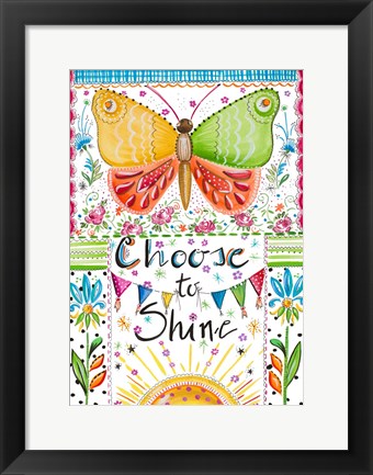 Framed Choose to Shine Print