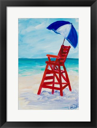 Framed Lifeguard Post I Print