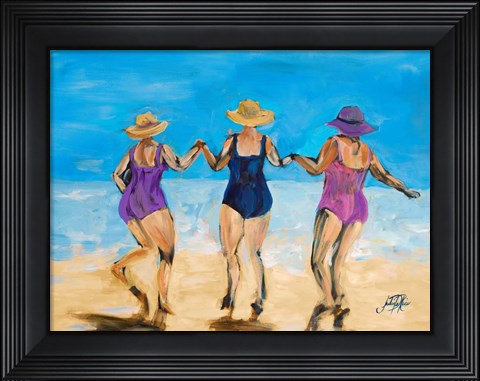 Framed Ladies on the Beach II Print