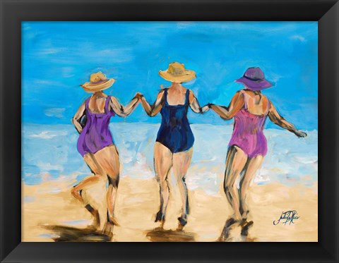 Framed Ladies on the Beach II Print