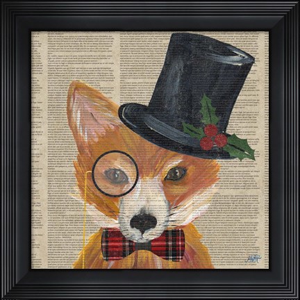 Framed Holiday Animals III Print