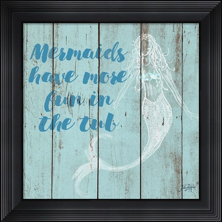 Framed Mermaid Saying I Print