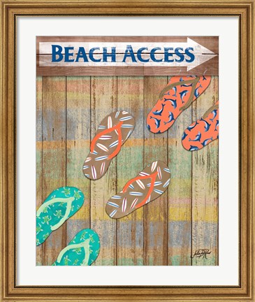 Framed Woody Beach Access Print