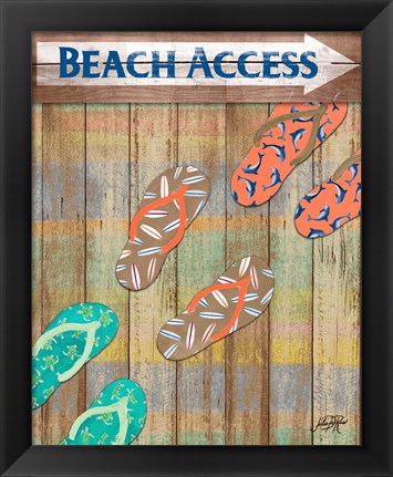 Framed Woody Beach Access Print