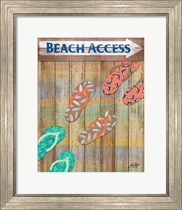 Framed Woody Beach Access Print