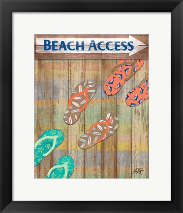 Framed Woody Beach Access Print