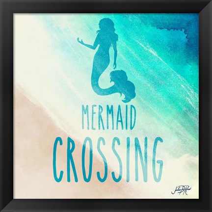 Framed Mermaid Crossing Print