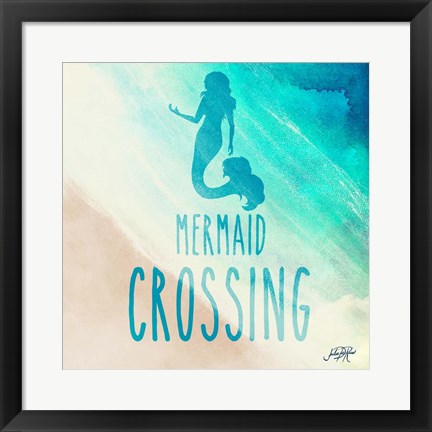 Framed Mermaid Crossing Print