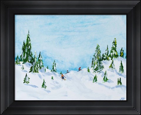 Framed Winter Fun I Print