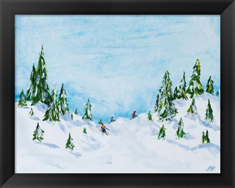 Framed Winter Fun I Print