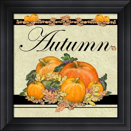 Framed Autumn Pumpkins Print