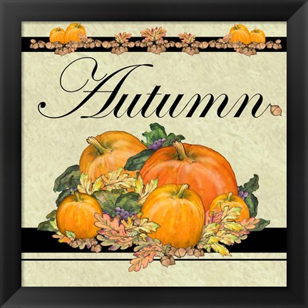 Framed Autumn Pumpkins Print