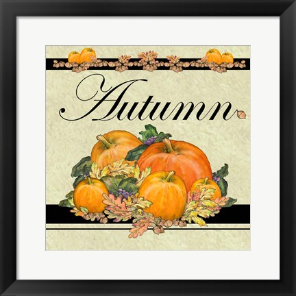 Framed Autumn Pumpkins Print