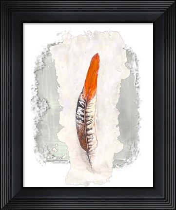 Framed Simple Feather II Print